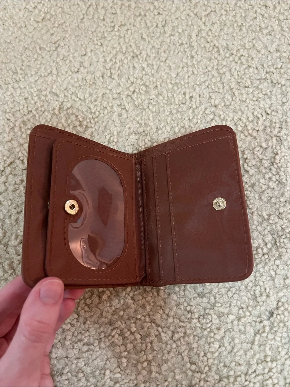 NWOT Time and Tru Women’s Sharon Two Fold Wallet - Solid Cognac